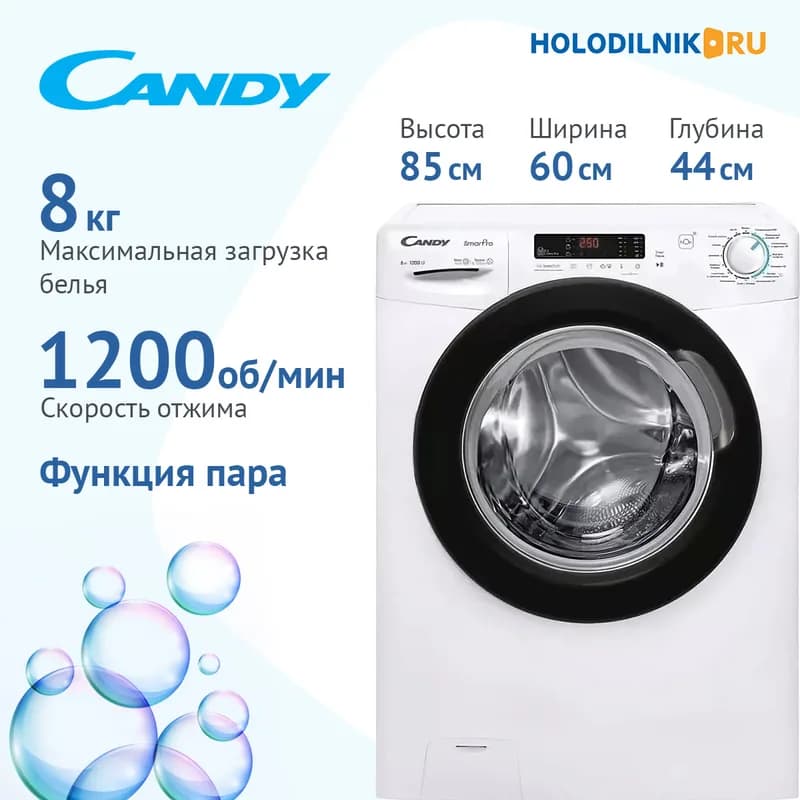 Стиральная машина CANDY Smart Pro CSH44183D/2-07 8кг — фото 2