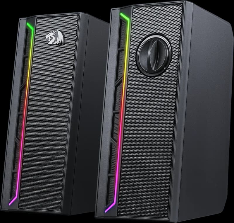Колонки для компьютера Redragon Calliope, 2.0, 6 Вт, RGB подсветка, черный