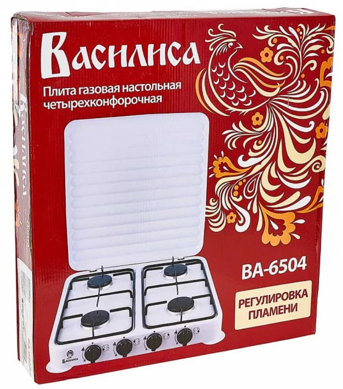 Газовая плита Василиса ВА-6504,  4-конфорочная, белый — фото 3