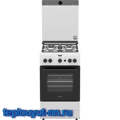 Плита газовая DARINA PL GM241 010 1W белый, автоподжиг, стекл. крышка