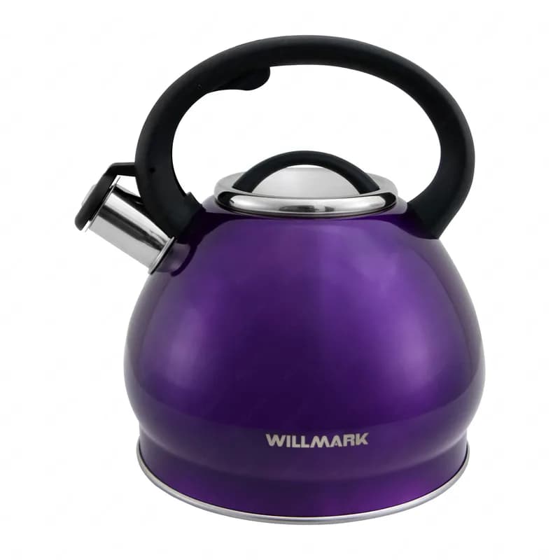 Чайник WILLMARK WTK-4221SS (Фиолетовый) (3,5л, со свистком, нейлоновая ручка,техн. Easy spout open) — фото 2