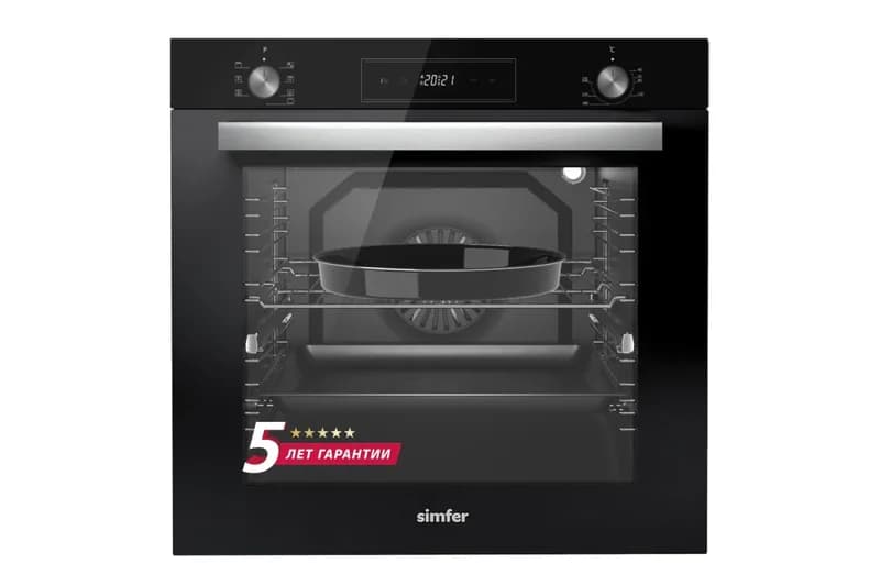 Электрический духовой шкаф SIMFER B6ES68122 стекло черное — фото 2