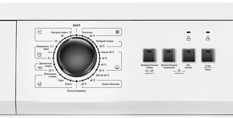 Стиральная машина Centek CT-1904 (белый) 1200 / 7кг / 40см / 23пр / Очистка барабана / A++ — фото 3