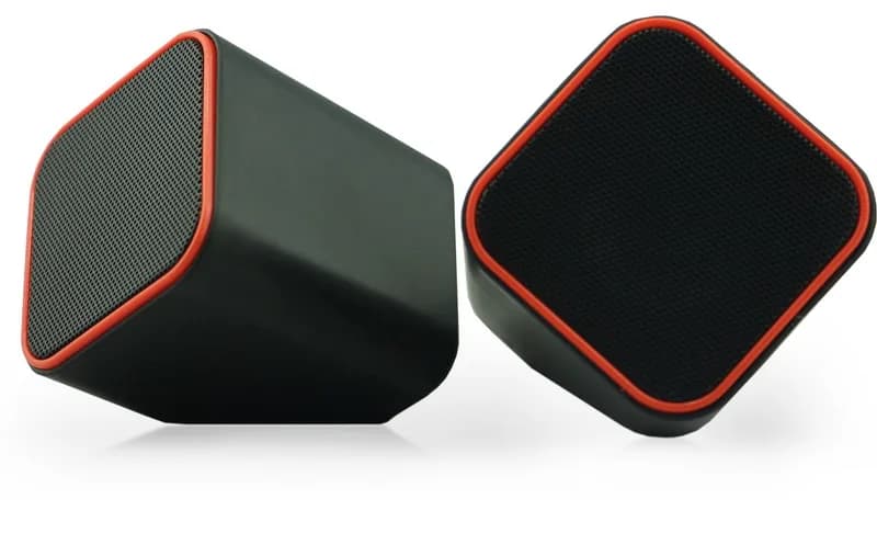 Колонки 2.0 SmartBuy CUTE, 6W, USB, черный/оранжевый