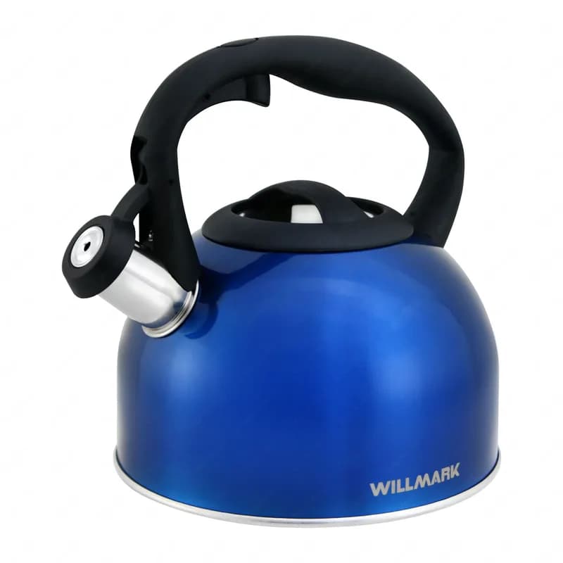 Чайник WILLMARK WTK-3229SS (2,5л, со свистком, нейлоновая ручка, Easy spout open)(Матовый) — фото 2