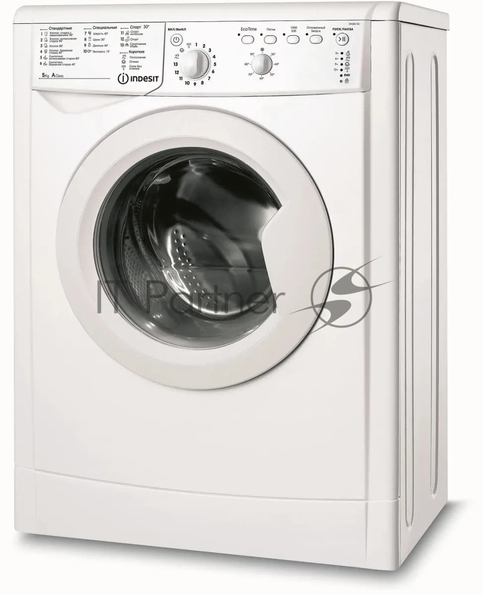 Indesit Стиральная машина Indesit IWSB 5105 (CIS) белый, загрузка фронтальная 5 кг, 1000 об/мин