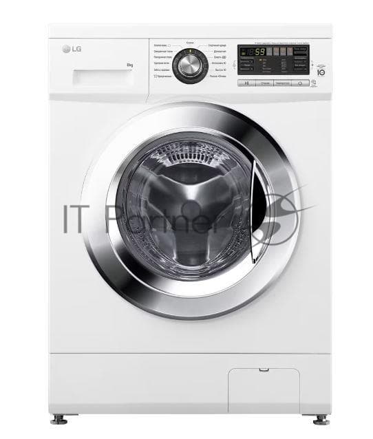 LG Стиральная машина LG F1096TD3 белая, загрузка фронтальная 8кг, 1000 об/мин