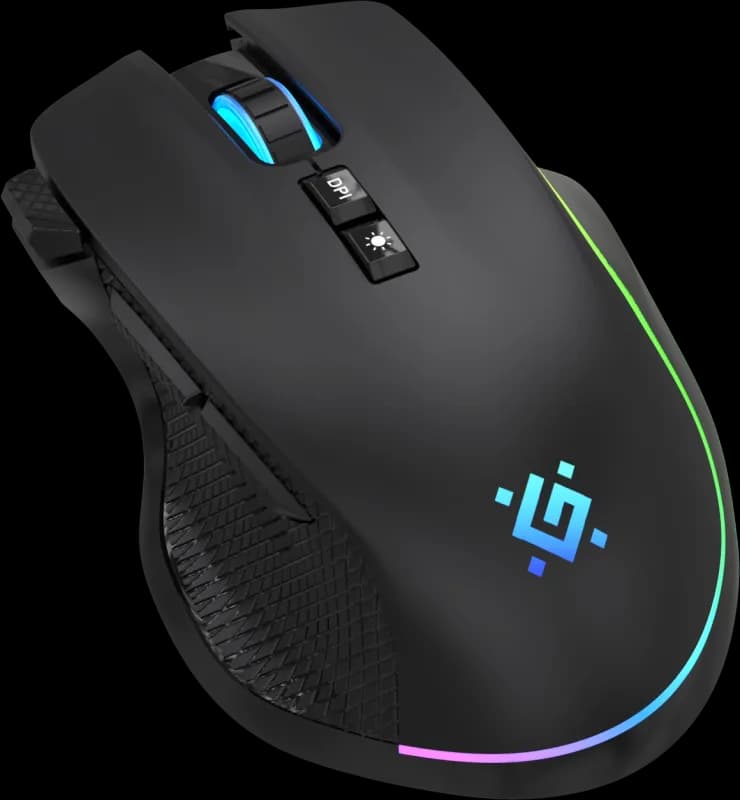 Мышь беспроводная DEFENDER Immortal GM-421, черный, 8D, 10000dpi, 3в1, 400mAh, RGB, USB [52421] — фото 4
