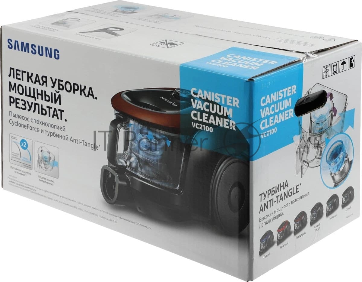 SAMSUNG Samsung Пылесос Samsung VC18M21D0VG/EV титан, 380/1800 Вт