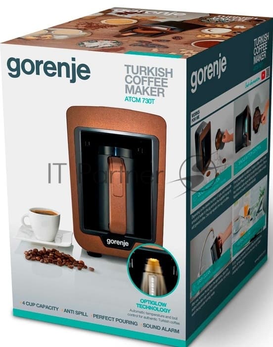 GORENJE Gorenje Кофеварка Gorenje ATCM730T медный/черный, исп