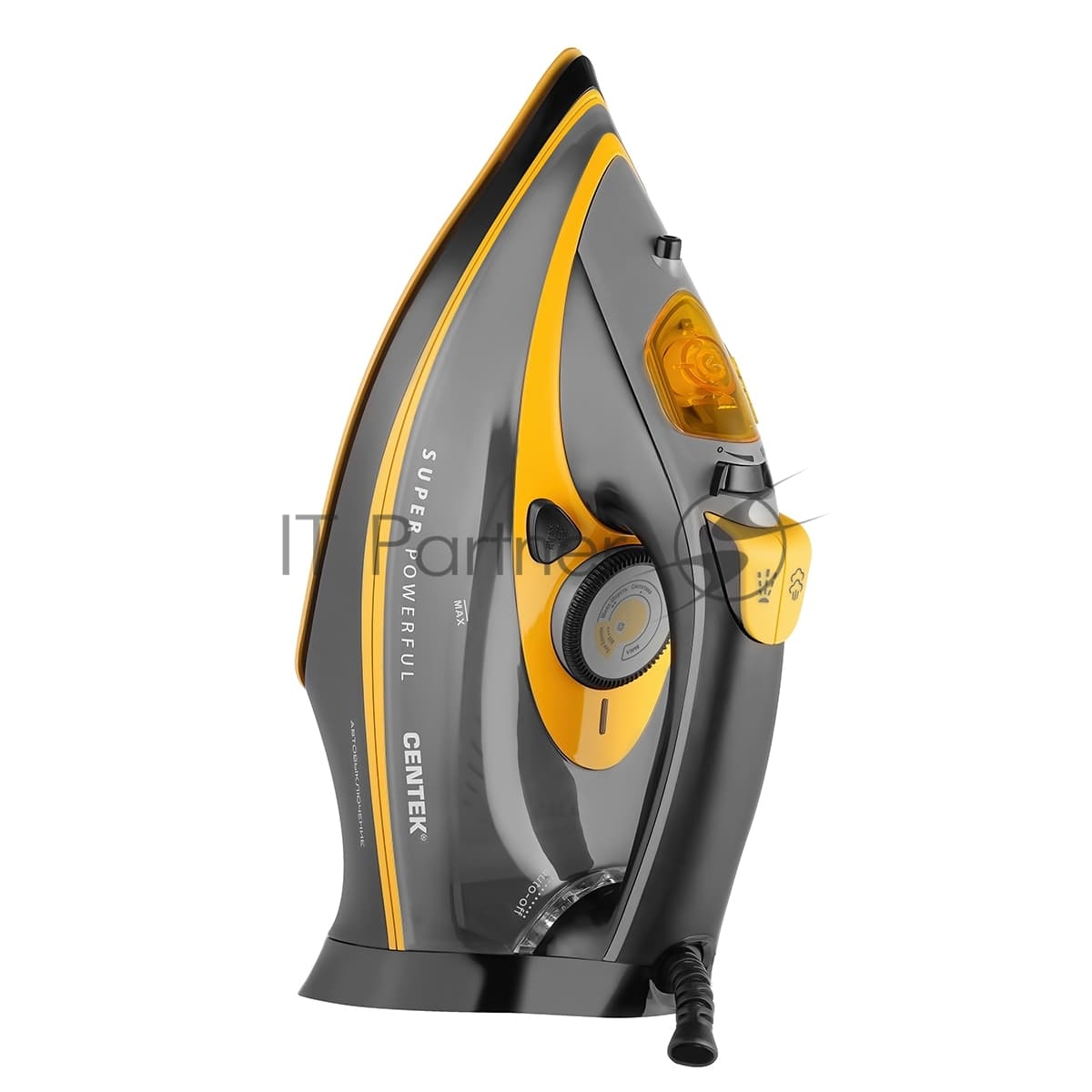 CENTEK Утюг Centek CT-2358 желтый/черный, 3000 Вт, 50 г/мин, 190 г/мин, 380 мл