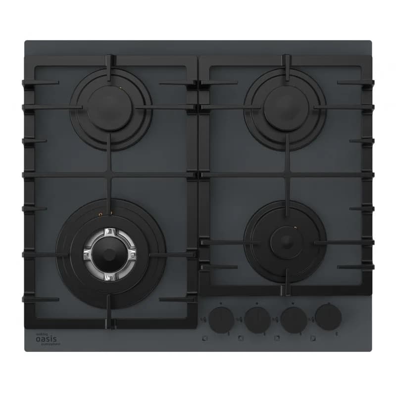 Варочная панель газовая Oasis P-BSG стекло, серый WOK