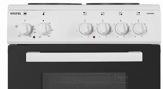 Электрическая плита VESTEL VC E 55W 56 л, гриль, белый, чугун — фото 4