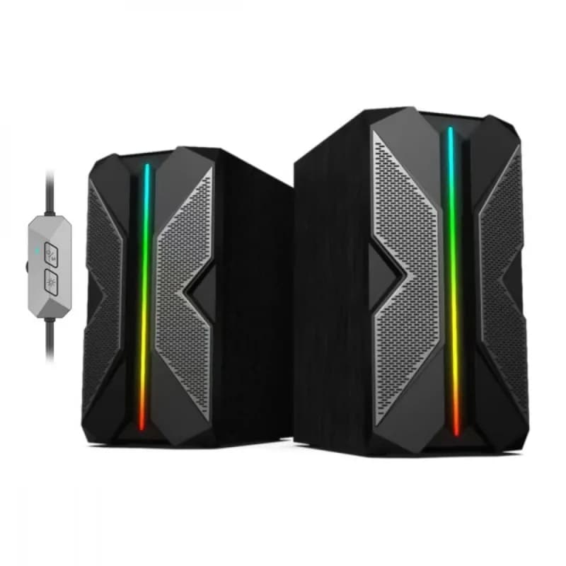 Колонки SmartBuy X-CORP, 2х3 Вт, корпус МДФ, Bluetooth, LED, черная, USB [SBA-5000]