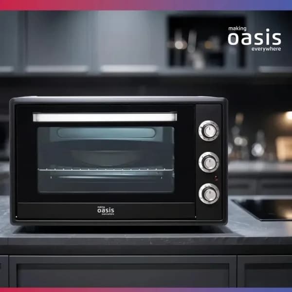 Электрическая мини-печь Oasis M-70CB2 Черный,70л,конвекция,Двойное стекло — фото 3