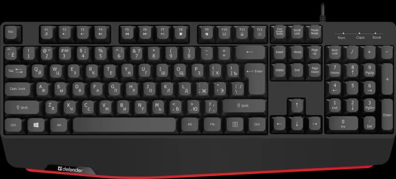 Клавиатура DEFENDER Atom HB-546, черный, USB [45546]