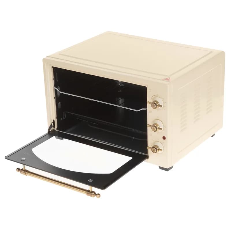 Мини-печь WILLMARK WO-453BR (45л,эмал.внутр.поверх,лампа,таймер,ТЭНы М-формы,ретро-беж.,2000Вт) — фото 5