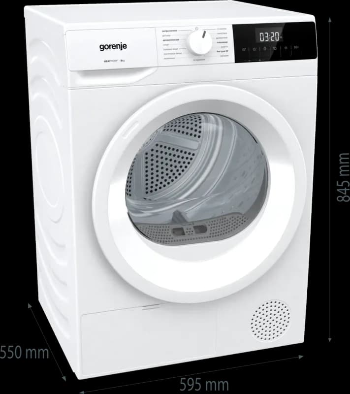 Сушильная машина GORENJE DHNE82/C 8кг, Тепловой насос — фото 4