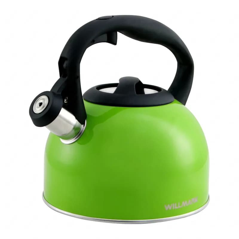Чайник WILLMARK WTK-3229SS (2,5л, со свистком,, нейлоновая ручка, техн. Easy spout open (Синий) — фото 2