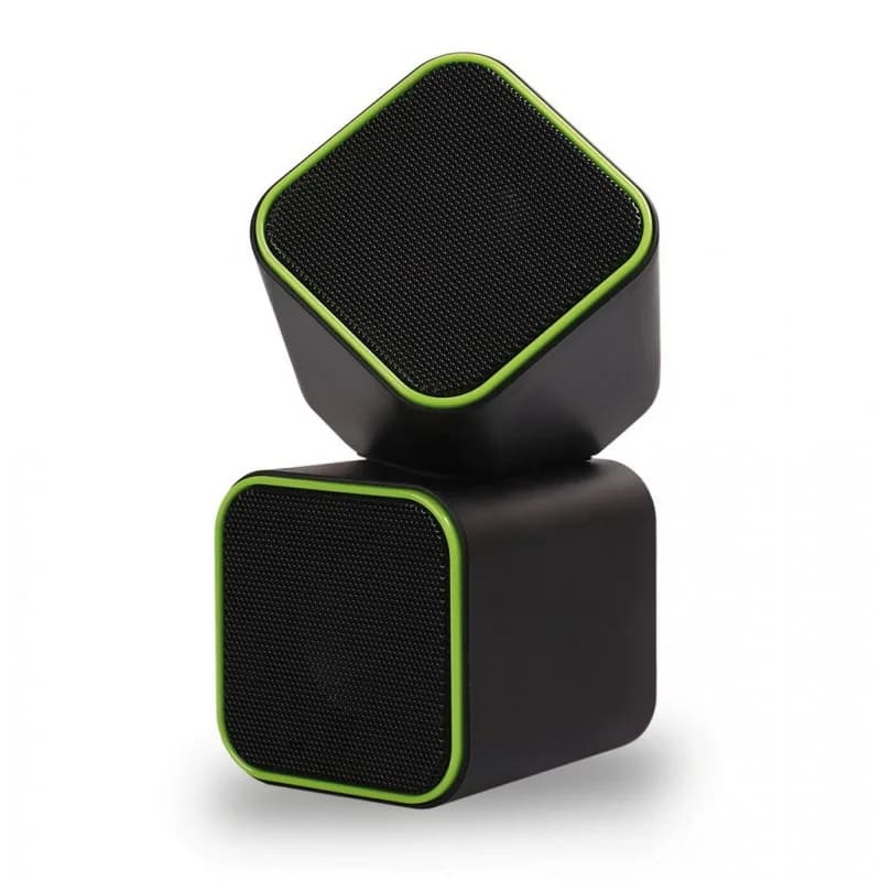 Колонки SmartBuy CUTE, 2х3 Вт, пластик, USB, черно-зеленые [SBA-2580] — фото 3
