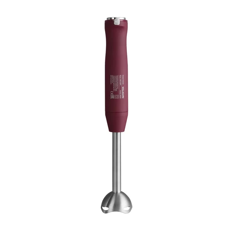 Блендер погружной WILLMARK WHB-1450PS (500Вт,турбо режим,Soft t, венчик, колка льда, измельч,бордов) — фото 3