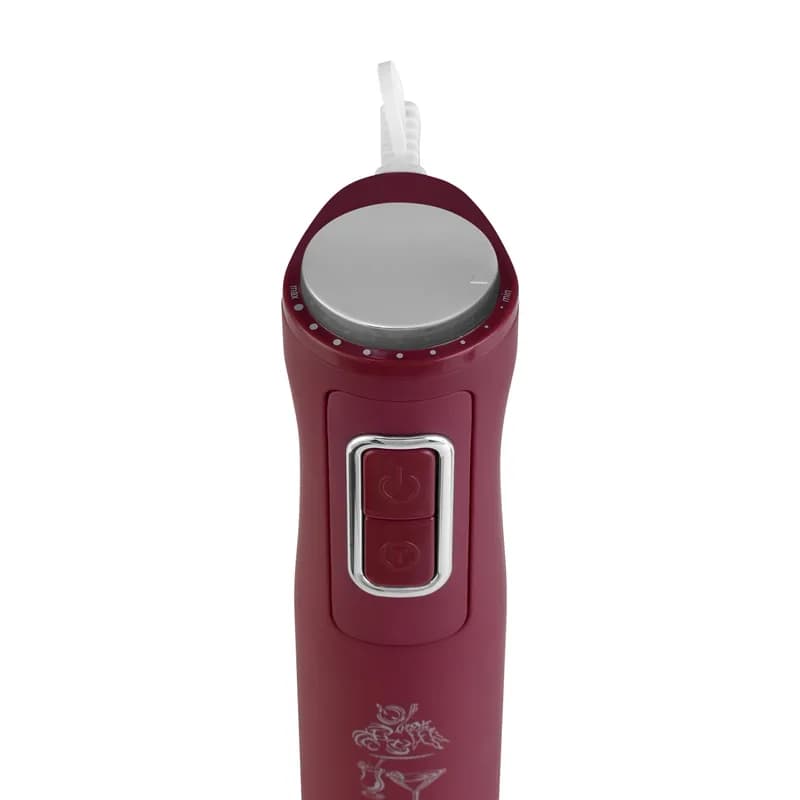 Блендер погружной WILLMARK WHB-1450PS (500Вт,турбо режим,Soft t, венчик, колка льда, измельч,бордов) — фото 5