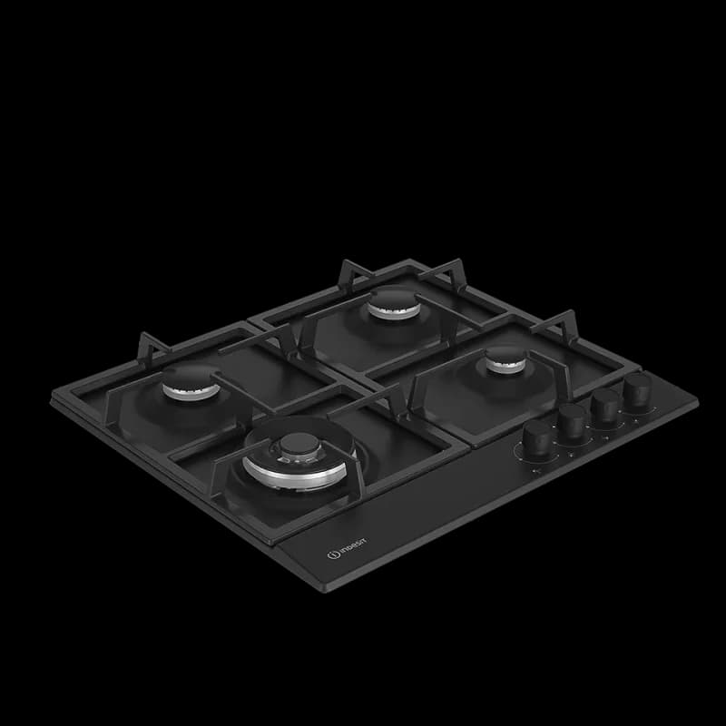 Варочная панель газовая Indesit THPM 642 WS/BL/I черный — фото 2