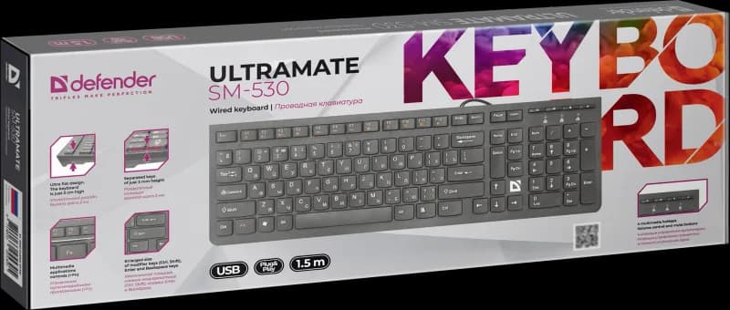 Клавиатура DEFENDER UltraMate SM-530, черный, USB [45530] — фото 5