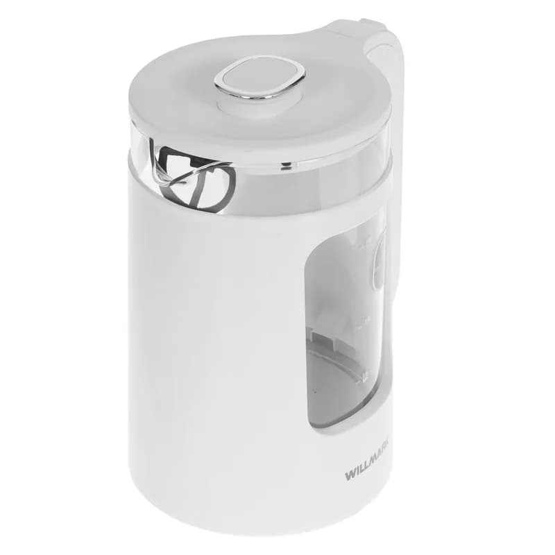 Чайник эл. WILLMARK WEK-1725W (1.7л, пов. на 360град., LED-подсв.,двустенный корпус,2200Вт,белый) — фото 3