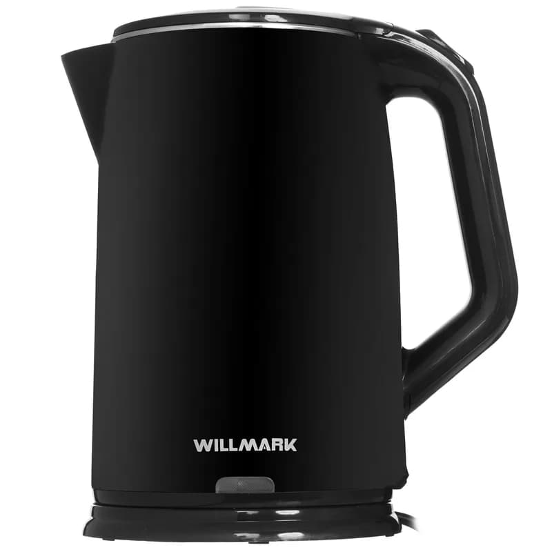 Чайник эл. WILLMARK WEK-2012PS (2.0л, двойные стенки, эффект термоса, пов. на 360 град., 2000Вт) (Черный)
