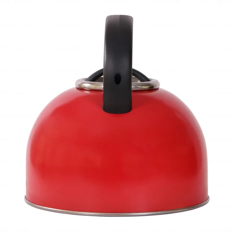 Чайник WILLMARK WTK-4810SS (4л, со свистком, с крышкой, нейлоновая ручка, техн. Easy spout open) (Матовый красный) — фото 4