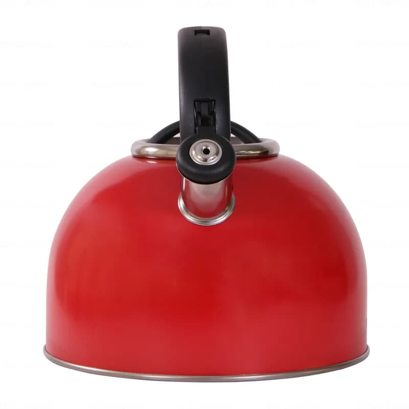Чайник WILLMARK WTK-4810SS (4л, со свистком, с крышкой, нейлоновая ручка, техн. Easy spout open) (Матовый красный) — фото 5