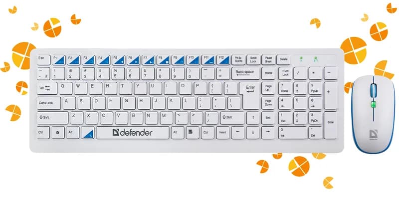 Беспроводной набор DEFENDER Skyline 895 Nano W(Белый) , USB — фото 2