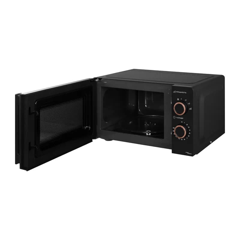 Микроволновая печь WILLMARK WMO-203MMW (20л,700Вт,6 ур.мощн,размороз,механ.ПУ,сер.мат./зеркал.дверц) — фото 4