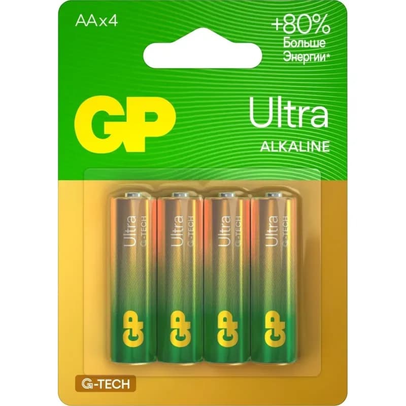 Батарейка GP AA LR06 Ultra Alkaline [BL4/40] [GP 15AU-CR4]