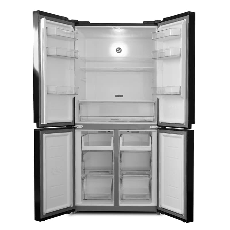 Холодильник Centek CT-1756 Black Glass Total NF <456л (153л/303л)> 65,5х83,3х177,5см, Стекло, 4 дв — фото 2