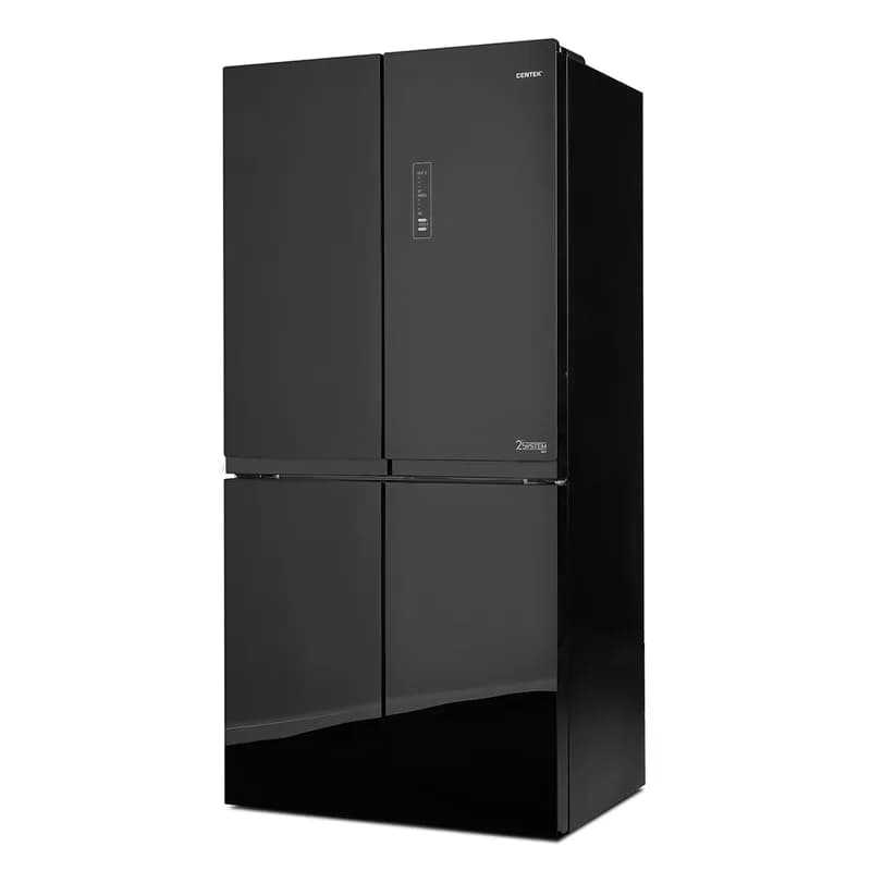 Холодильник Centek CT-1756 Black Glass Total NF <456л (153л/303л)> 65,5х83,3х177,5см, Стекло, 4 дв — фото 4