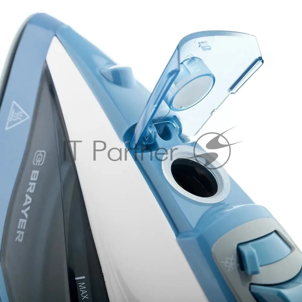 BRAYER Утюг Brayer BR4002 синий/белый/черный, 2400 Вт, 25 г/мин, 140 г/мин, 360 мл