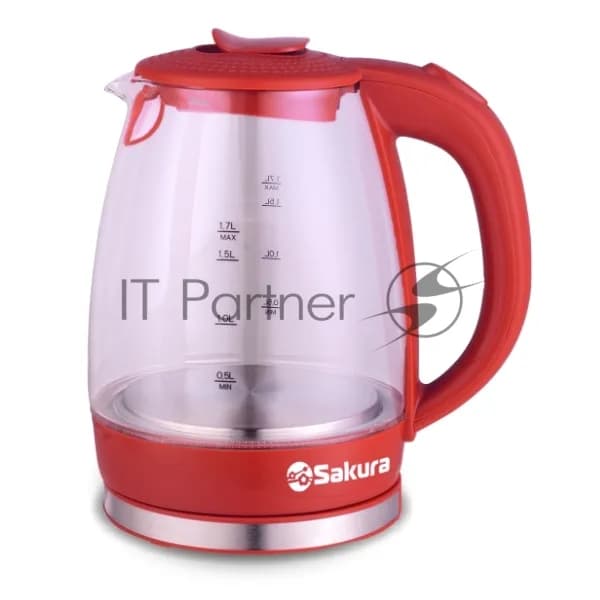Sakura Чайник электрический Sakura SA-2717R 1.7 л, стекл подсв
