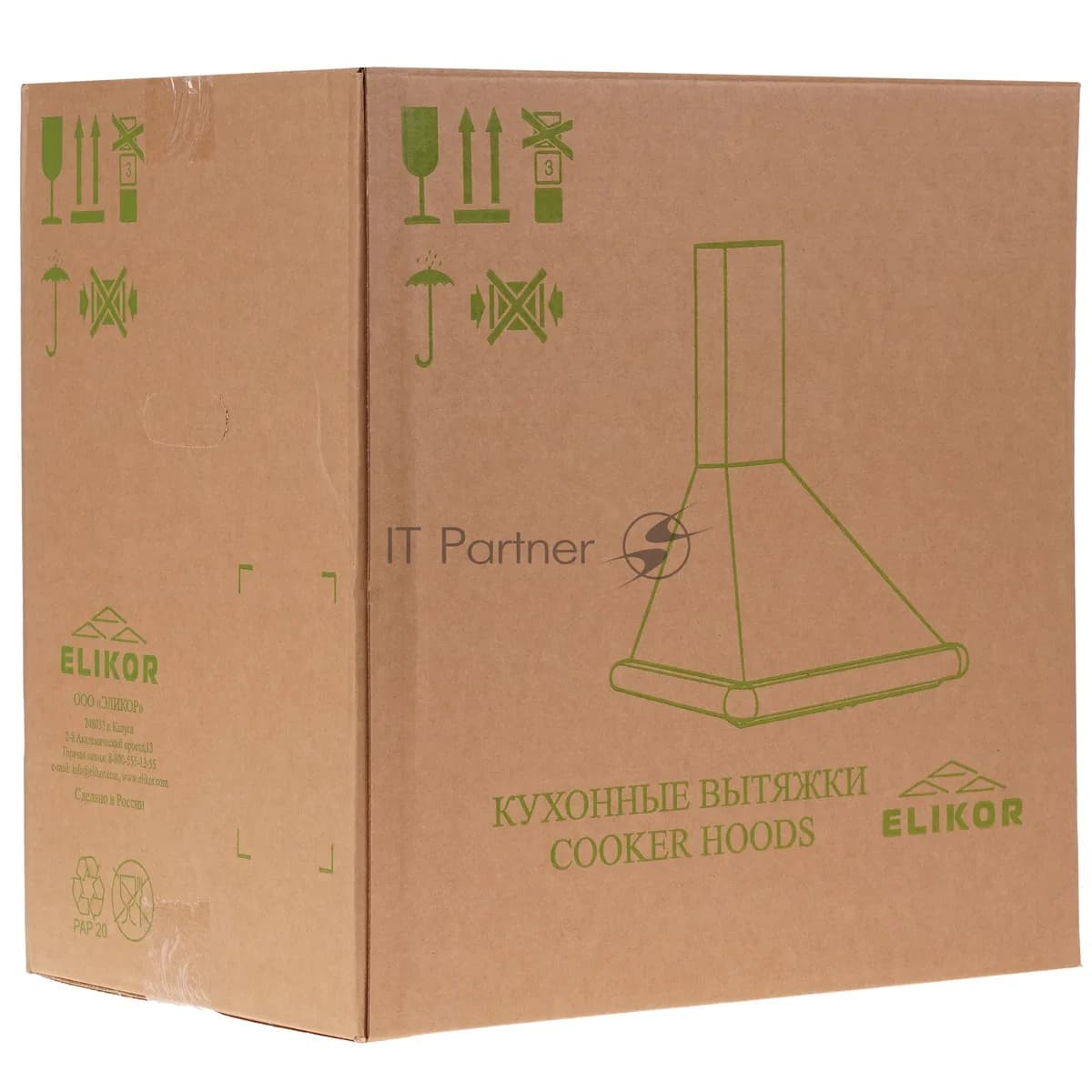 ELIKOR Elikor Вытяжка каминная Elikor Сатурн 50П-180-В1Л белый, 50 см