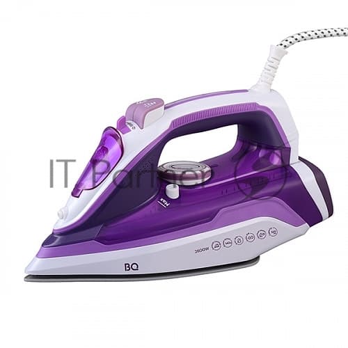 BQ Утюг BQ SI1002 белый/фиолетовый, 2600 Вт, 30 г/мин, 140 г/мин, 320 мл