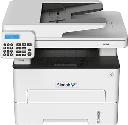 Sindoh МФУ лазерное Sindoh M500 МОНОХРОМ А4,принтер/копир/сканер/факс 34 стр/мин,Wi-Fi. AirPrint,ADF 50,стартовый тонер в компл 700 отп.