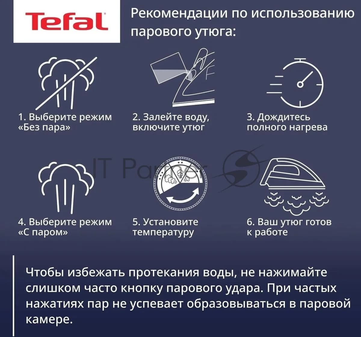 Tefal Утюг Tefal FV5736E0 синий/белый, 2500 Вт, 45 г/мин, 220 г/мин, 270 мл