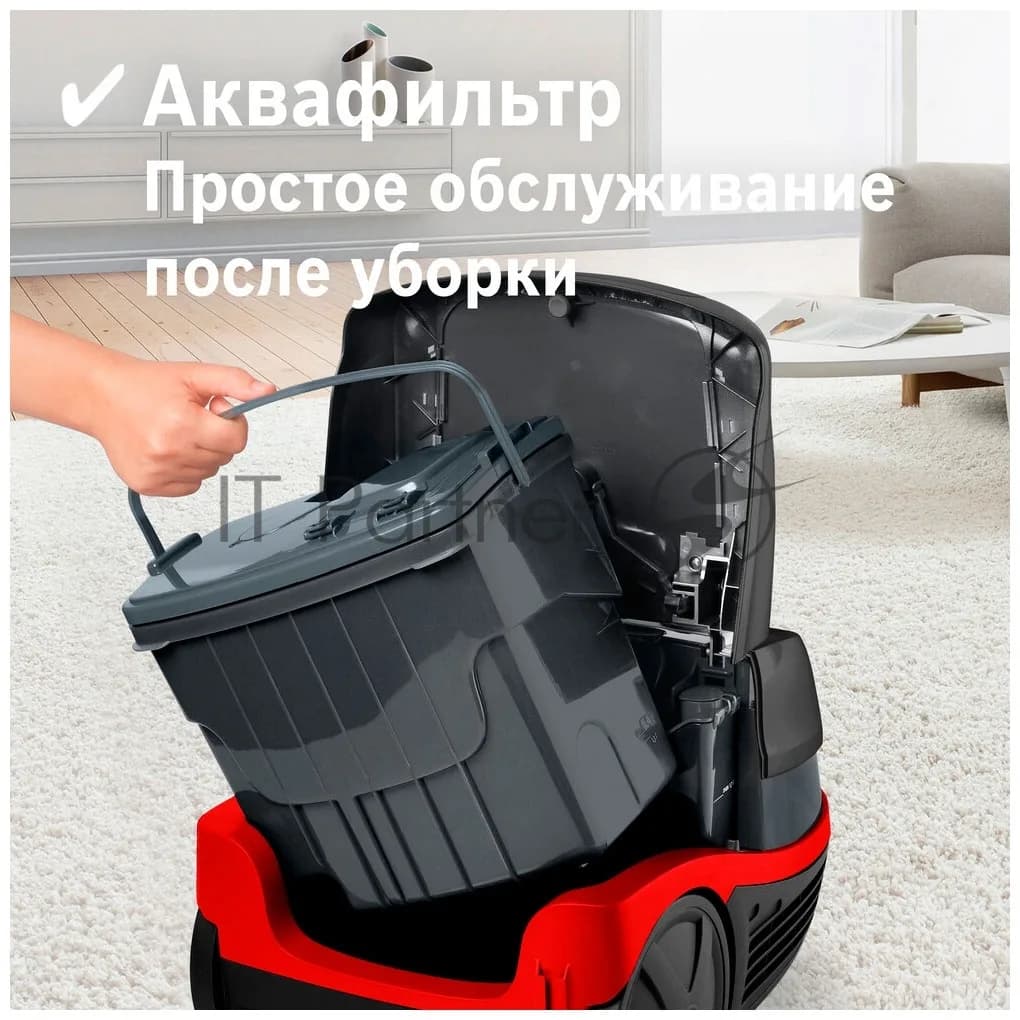 BOSCH Bosch Пылесос моющий Bosch BWD421POW черный/красный, 2100 Вт