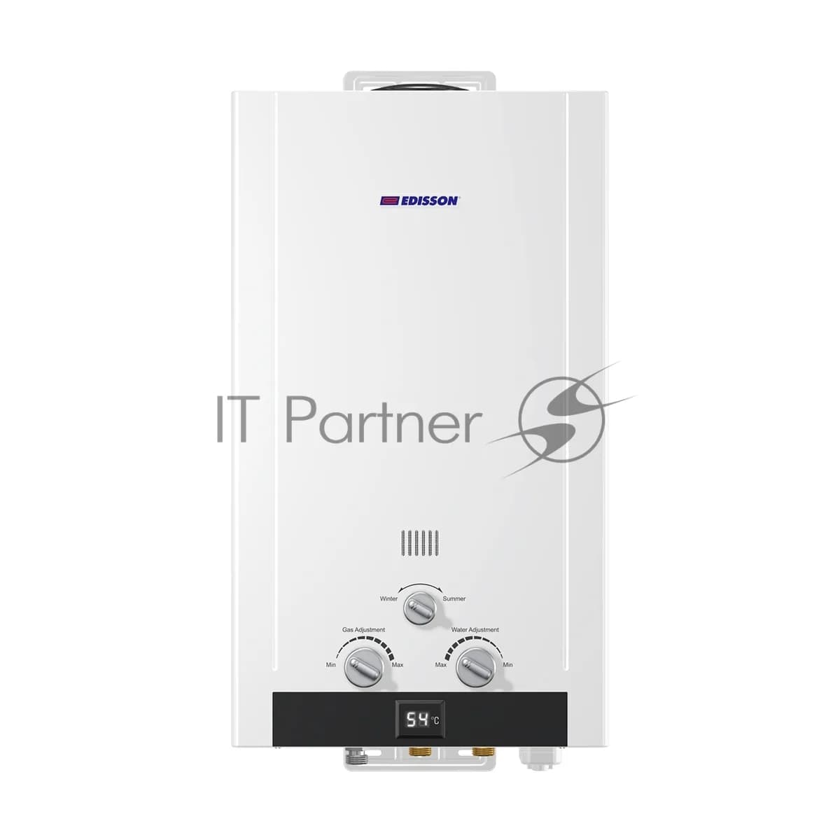 Edisson Водонагреватель газовый Edisson HEAT H 20 D белый, проточный, 10 л/мин, 20 кВт, газ-контроль