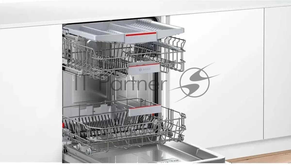 BOSCH Bosch Встраиваемая посудомоечная машина Bosch SMV4HVX00E, серебристый