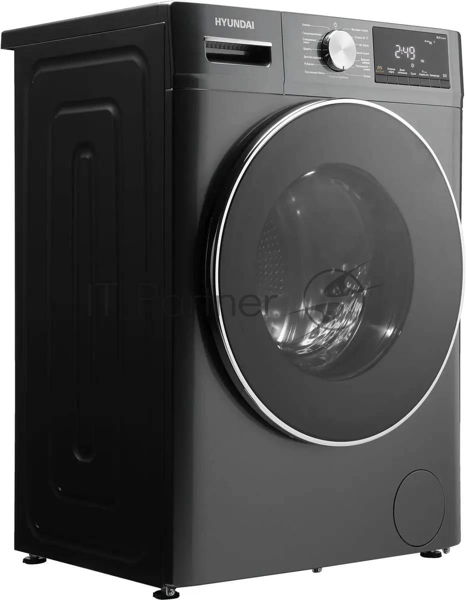 Hyundai Стиральная машина Hyundai WFD8401 темно-серый, загрузка фронтальная 8кг, 1400 об/мин