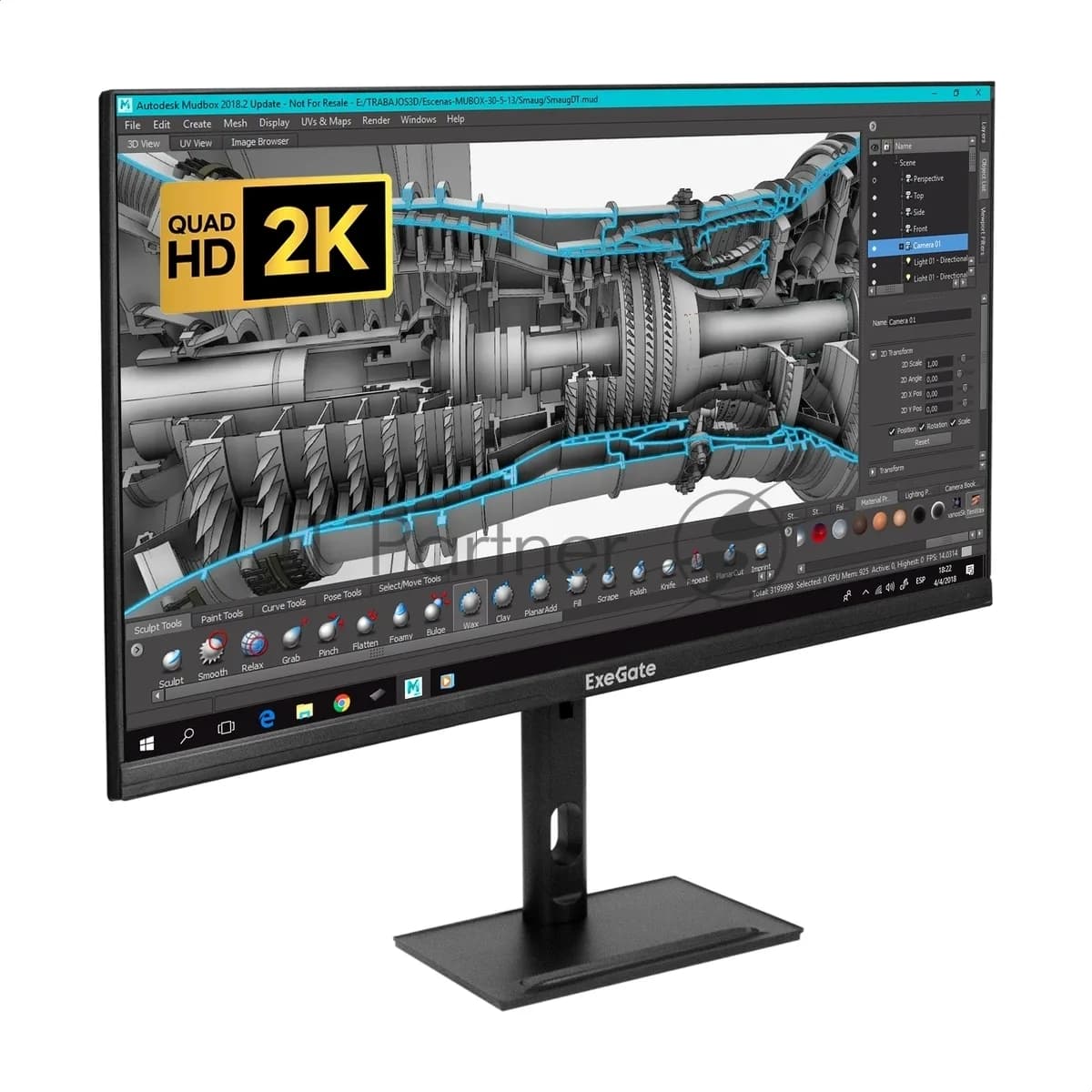 EXEGATE Exegate Монитор 27" ExeGate ES2707TA IPS 2560x1440, 75 Гц
