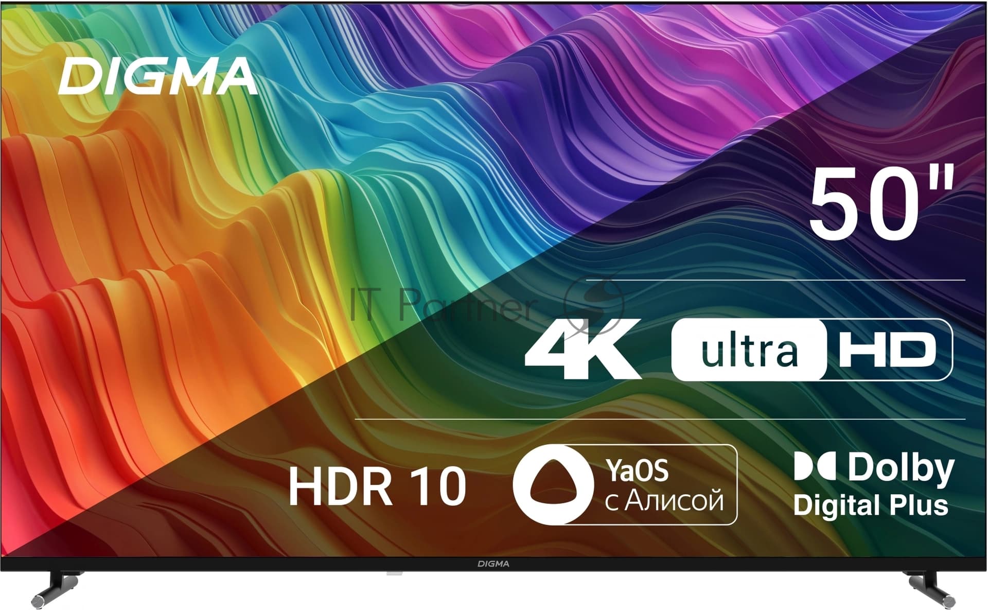 Digma Телевизор Digma 50" DM-LED50UBB33 черный LED UHD 60Hz Smart TV