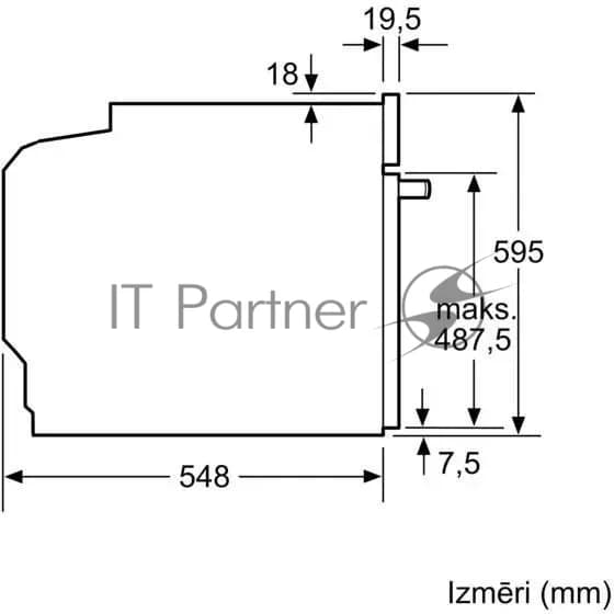 Bosch Встраиваемый духовой шкаф электрический Bosch HBG7721B1 черный